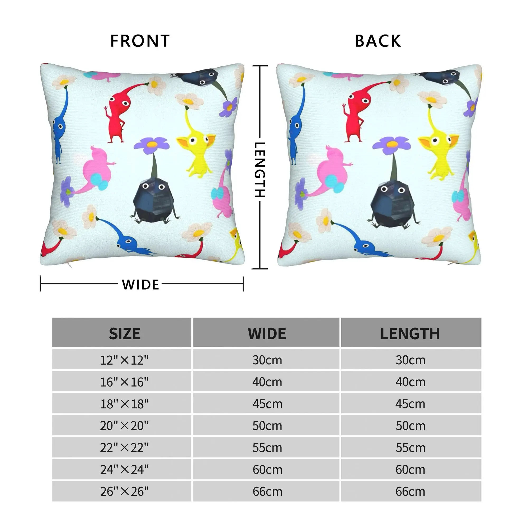 Pikmin Game Pillowcases  Fashion Pillow Case For Sofa Bedroom Home Decor Graphic Pillow Cover