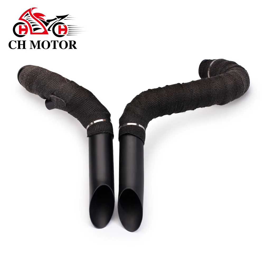 

high quality Motorcycle Custom Exhaust Pipe Off-road Motorcycle Dual Front Pipe Suitable slip-on For Harley IRON883 Jiu