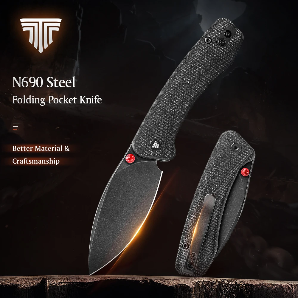 TRIVISA Koala-B Pocket Folding Knife for Men, EDC Camping Outdoor Hunting Fishing High Quality,High Hardness Utility Tool & Gift