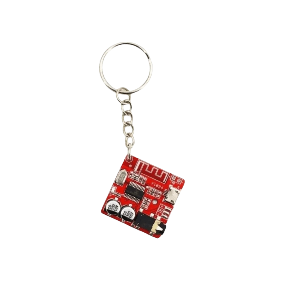 Real PCB Circuit Board Keychain Sturdy Mechanical Electronic Component Key Fob Cyberpunk Style Personalized Tech Key Holder