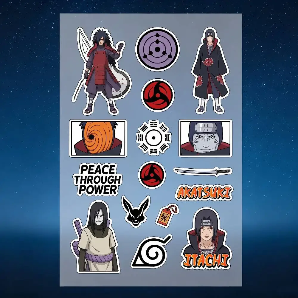 Naruto Anime Uchiha Itachi Stickers Moto Sticker Auto Body Bumper Windows Motorcycle Laptop Vinyl Decal Car Tuning Accessories