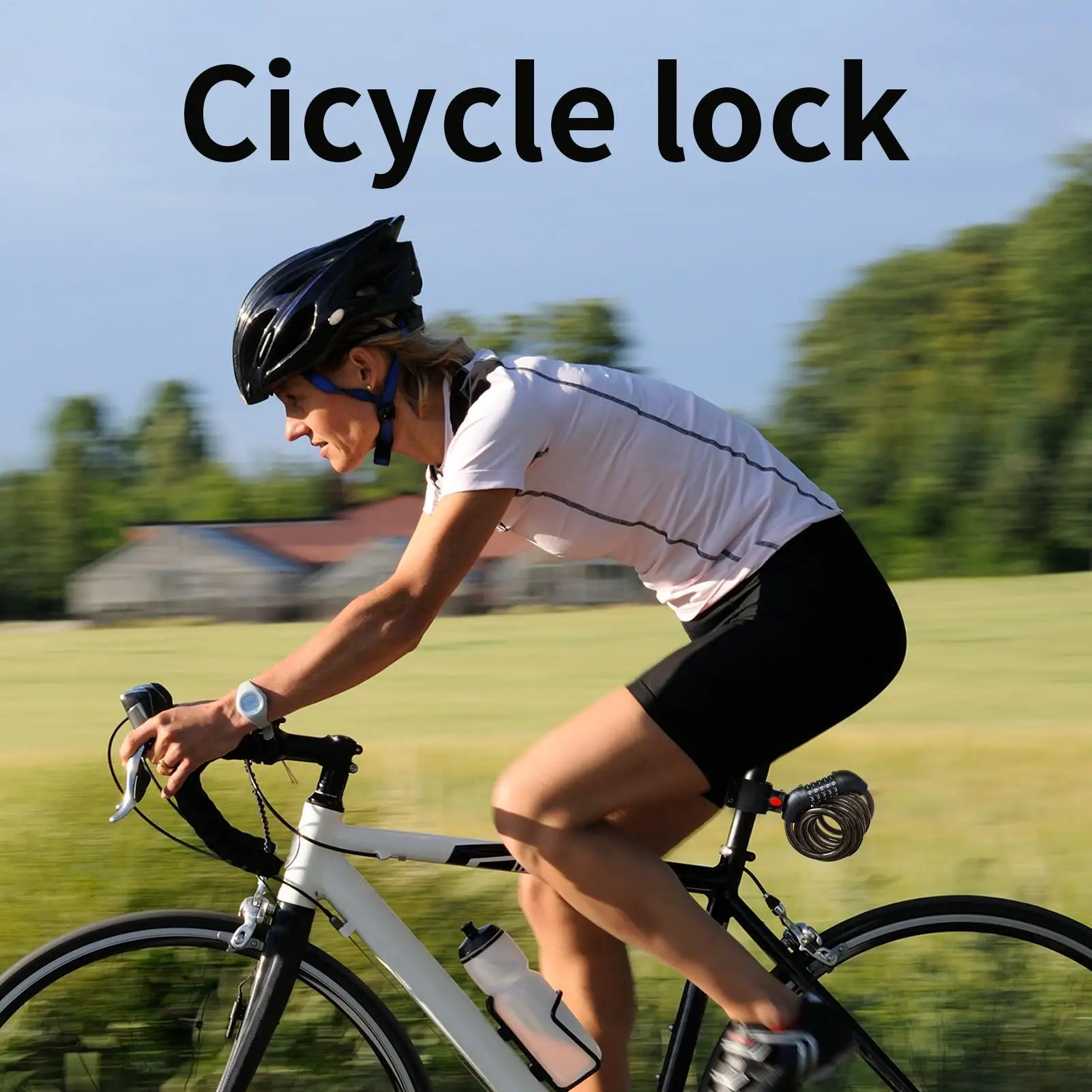 

Комбинированный велосипедный замок, противоугонный сверхмощный велосипедный тросовый замок, принадлежности для велоспорта для подростков, молодежи, взрослых, руль, коляска, дорожный город