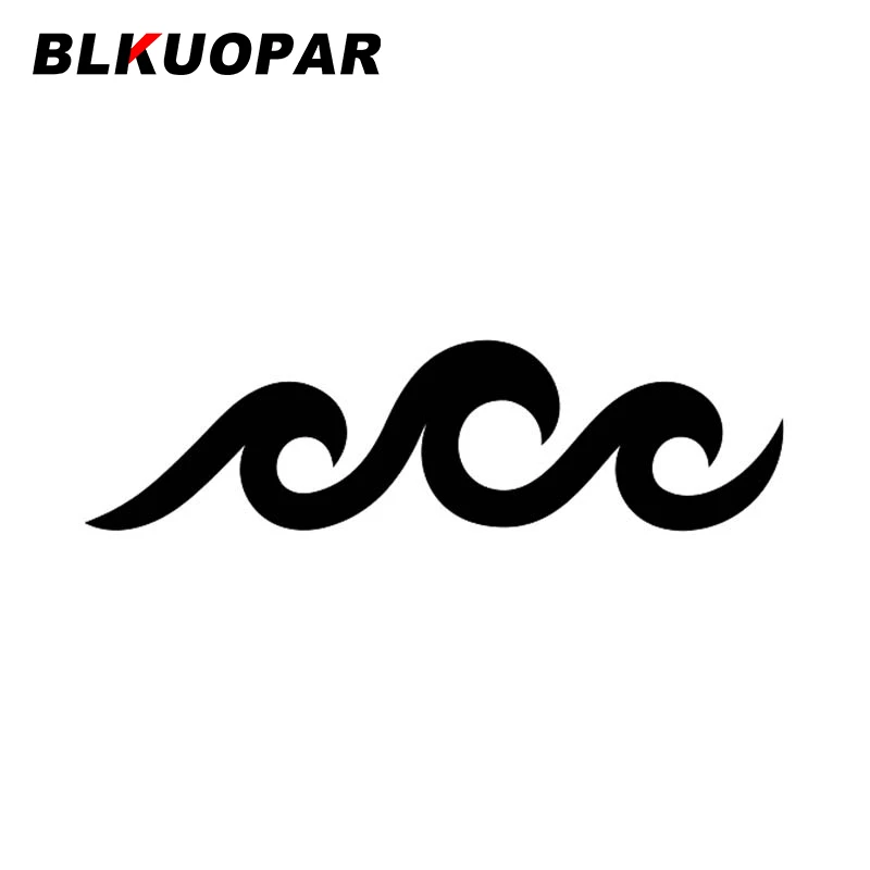 

BLKUOPAR The Waves Of The Sea Silhouette Car Stickers Sunscreen Decals Funny Personality Scratch-Proof Graphics Car Accessories