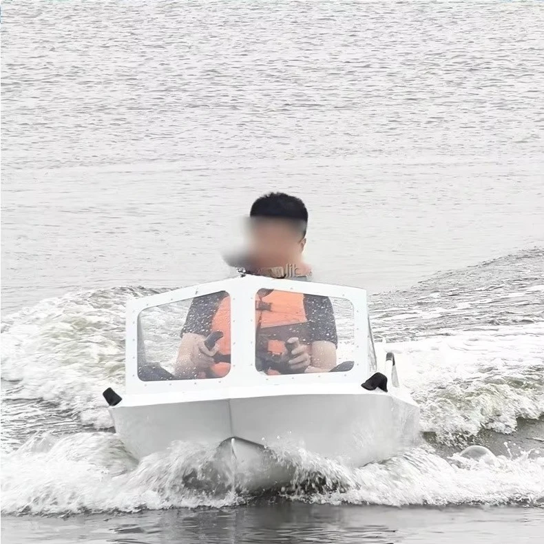 High-Speed 45KM/H Aluminum Electric Dinghy 15KW Motor Gears Marine Water Sports Rowing Speed Jet Ski Boat 1 Seat Three Element