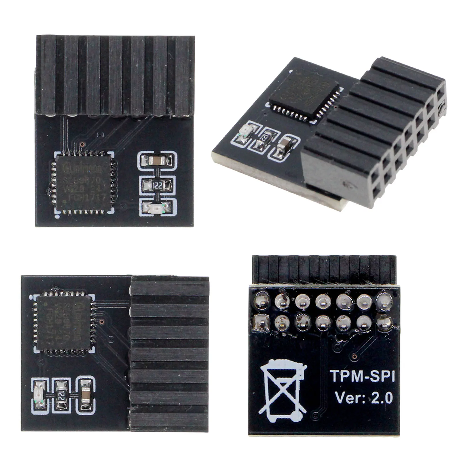 14 Pin TPM SPI 2.0 Module Encryption Safety TPM Remote Card Modules Boards Fit for Computer Motherboard Electronic Components