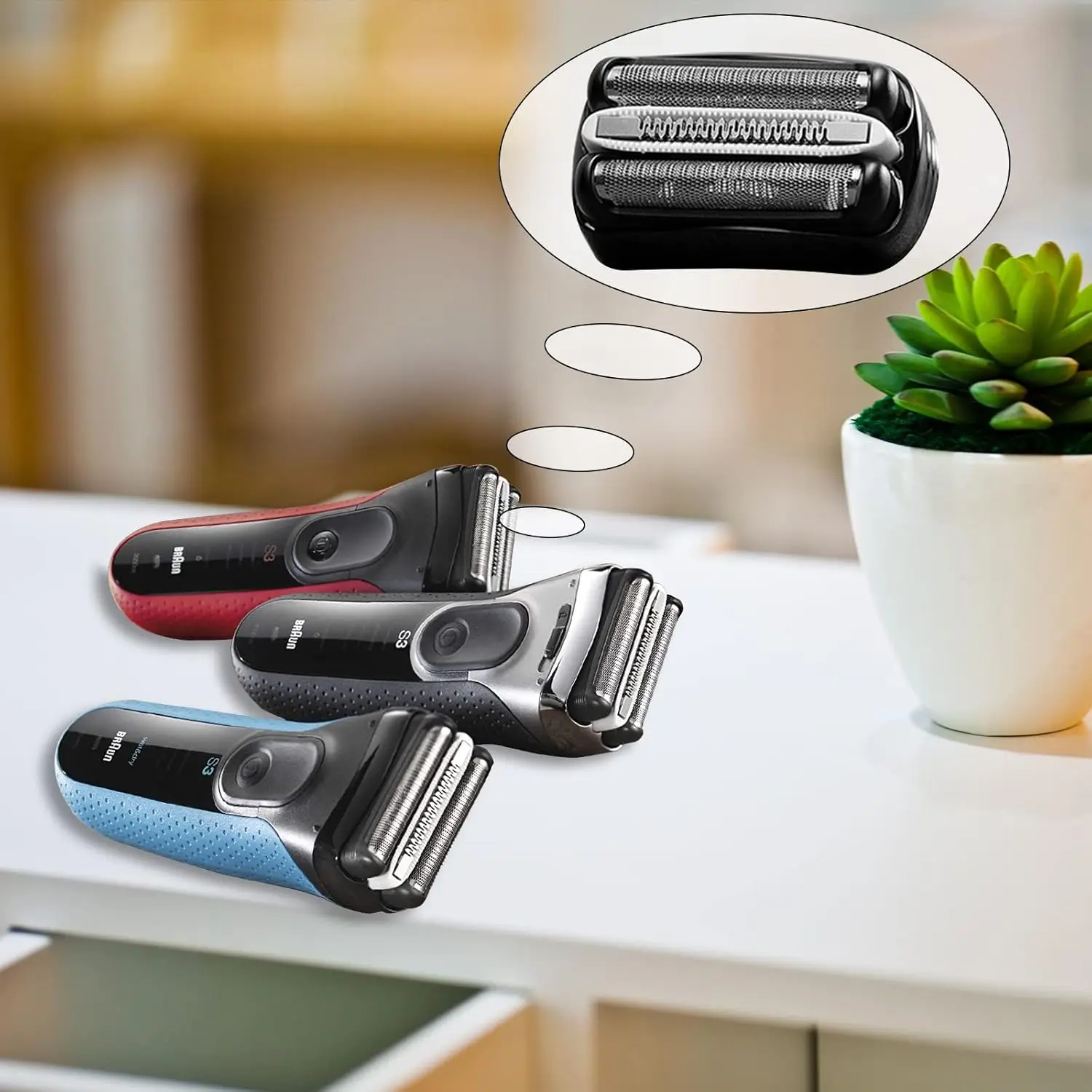 استبدال ماكينة حلاقة احباط رئيس لبراون 32B 32S 21B ل Cruzer6 سلسلة 3 301S 310S 320S 360S 3000S 3010S 3020S 350CC رئيس شفرة #2