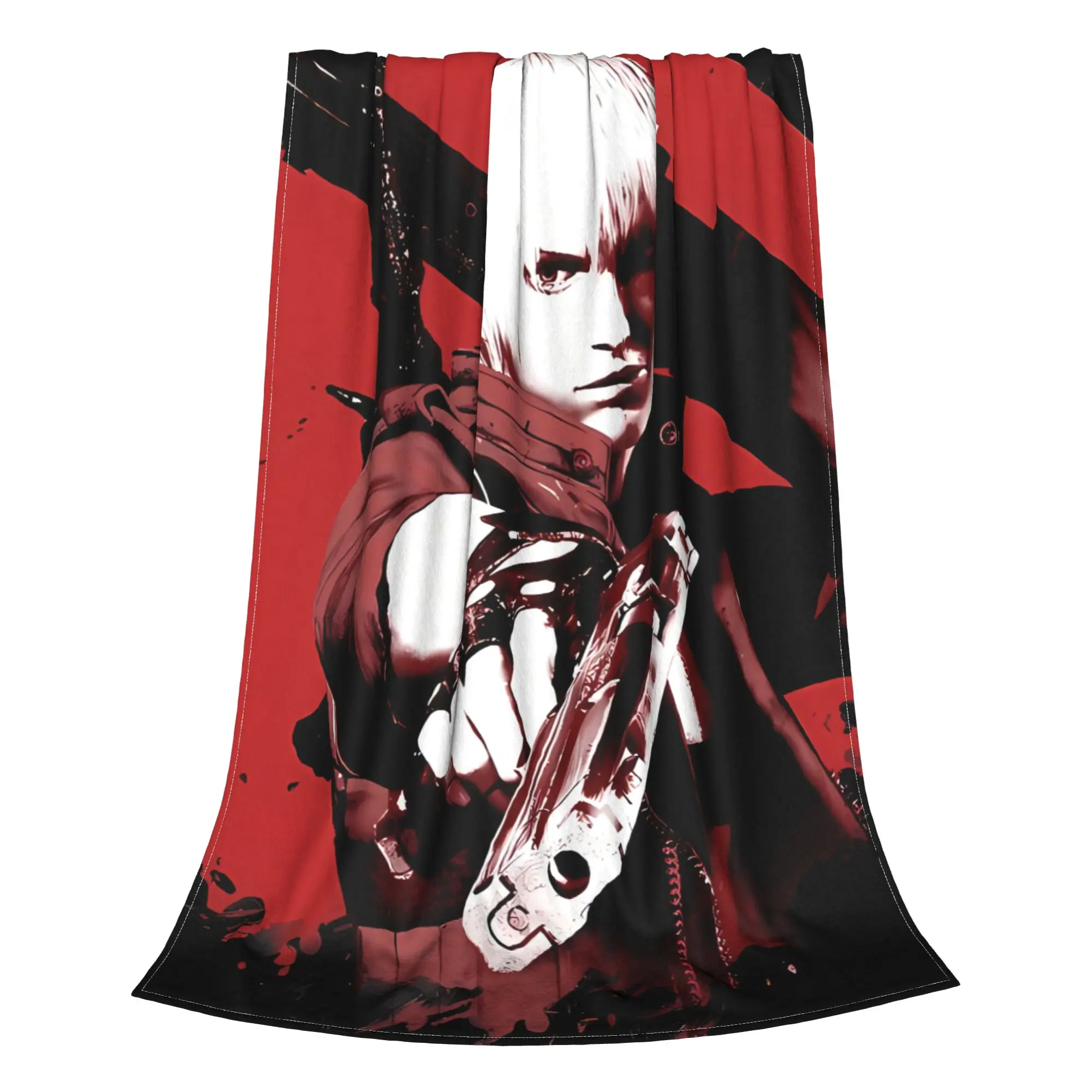 1PC Home Cutecore Dante D-Devil May Cry Blanket Super Cosy Plush Home Living Room Sofa Halloween