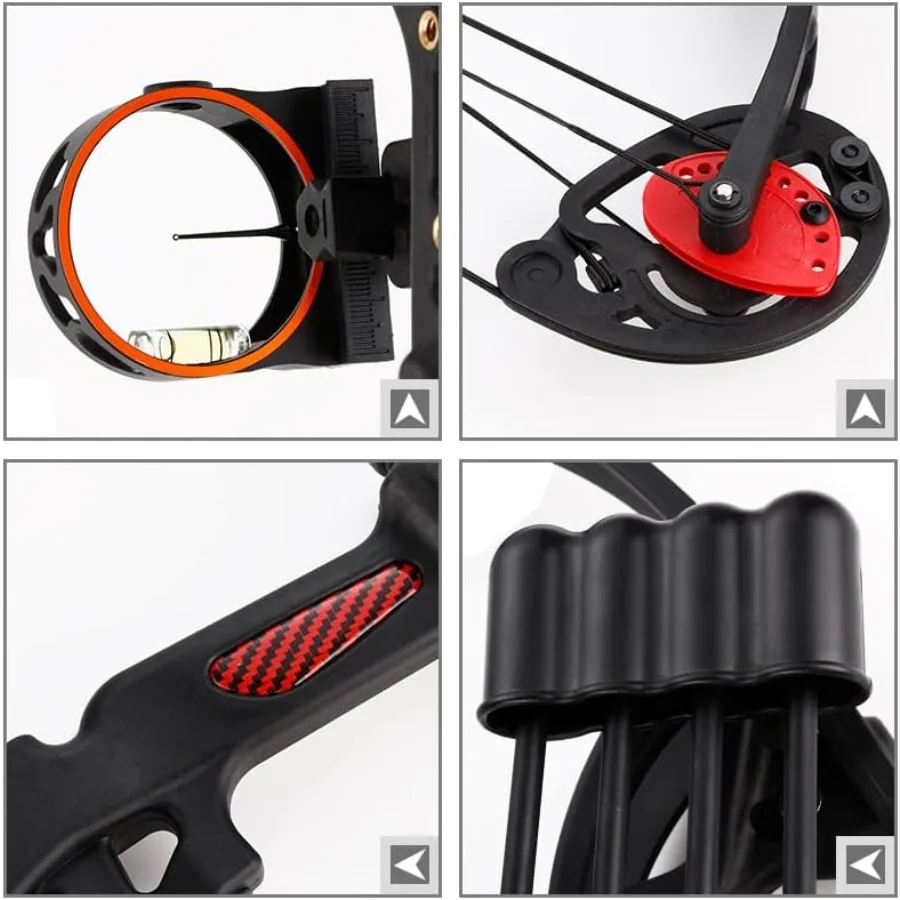 Łuki bloczkowe i zestawy łucznicze dla praworęcznych, regulowana siła naciągu, łuki bloczkowe łucznicze o siły naciągu 1529 funtów, idealne dla młodzieży i początkujących.