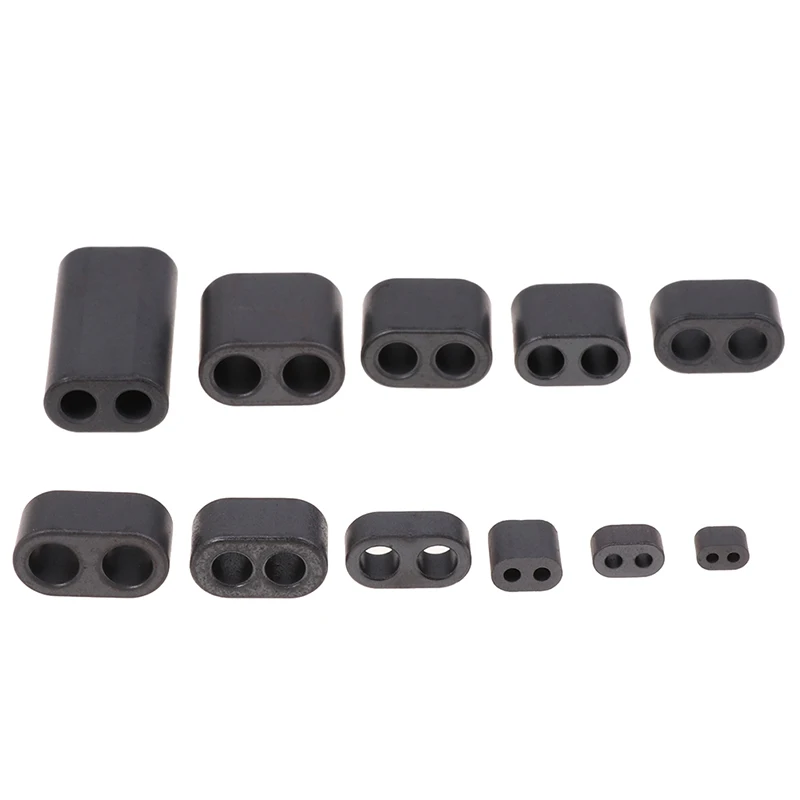 10pcs RF Nickel-zinc Hollow Ferrite Core Double Holes RF Magnet RF Accessories Double-Hole Magnetic Ring  Aperture