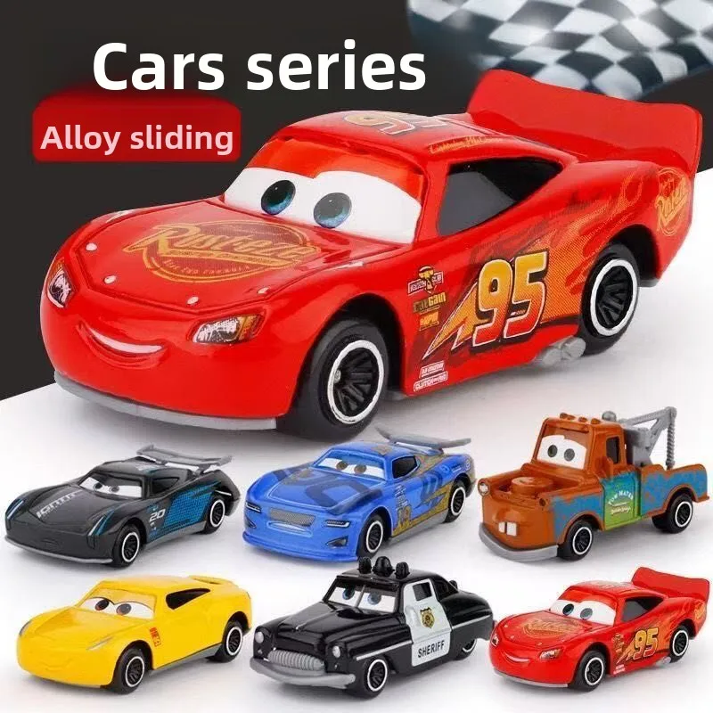 

Игрушечные машинки Disney Pixar Cars 2, оригинальная мини-гоночная машина с молнией Mcqueen 1, 3, коллекция Dinoco Racers, литая под давлением металлическая модель, подарок для детей