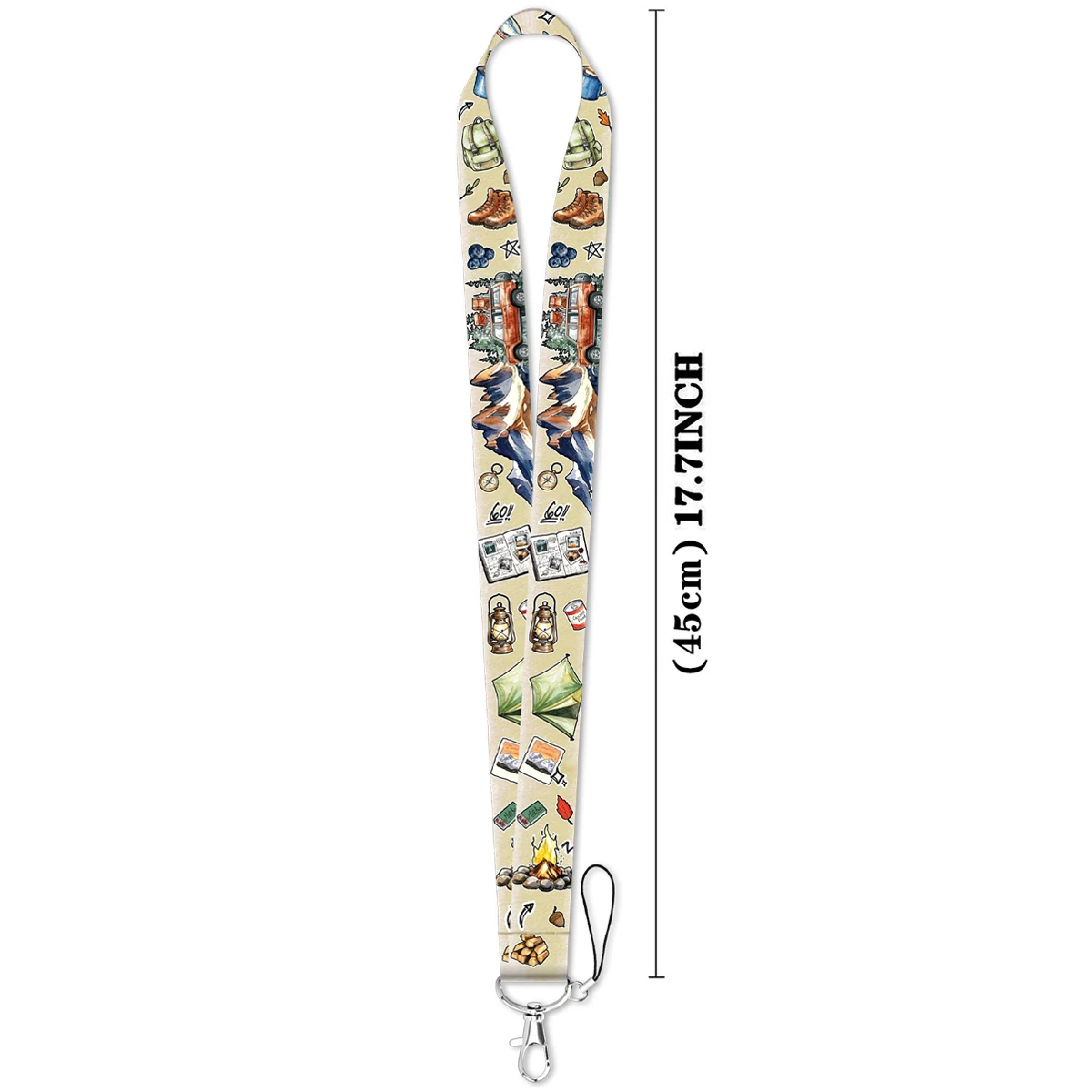 Snowy Winter House Credential Holder Camping Print Neck Strap Lanyard for Key Keychain USB Badge Holder Keyring Accessories Gift