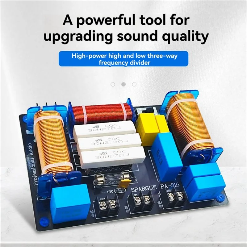 3 Way 700W Speaker Audio Crossover Divider 1 High 2 Low Frequency Audio Crossover Divider Audio Divider Filter For Home Theater