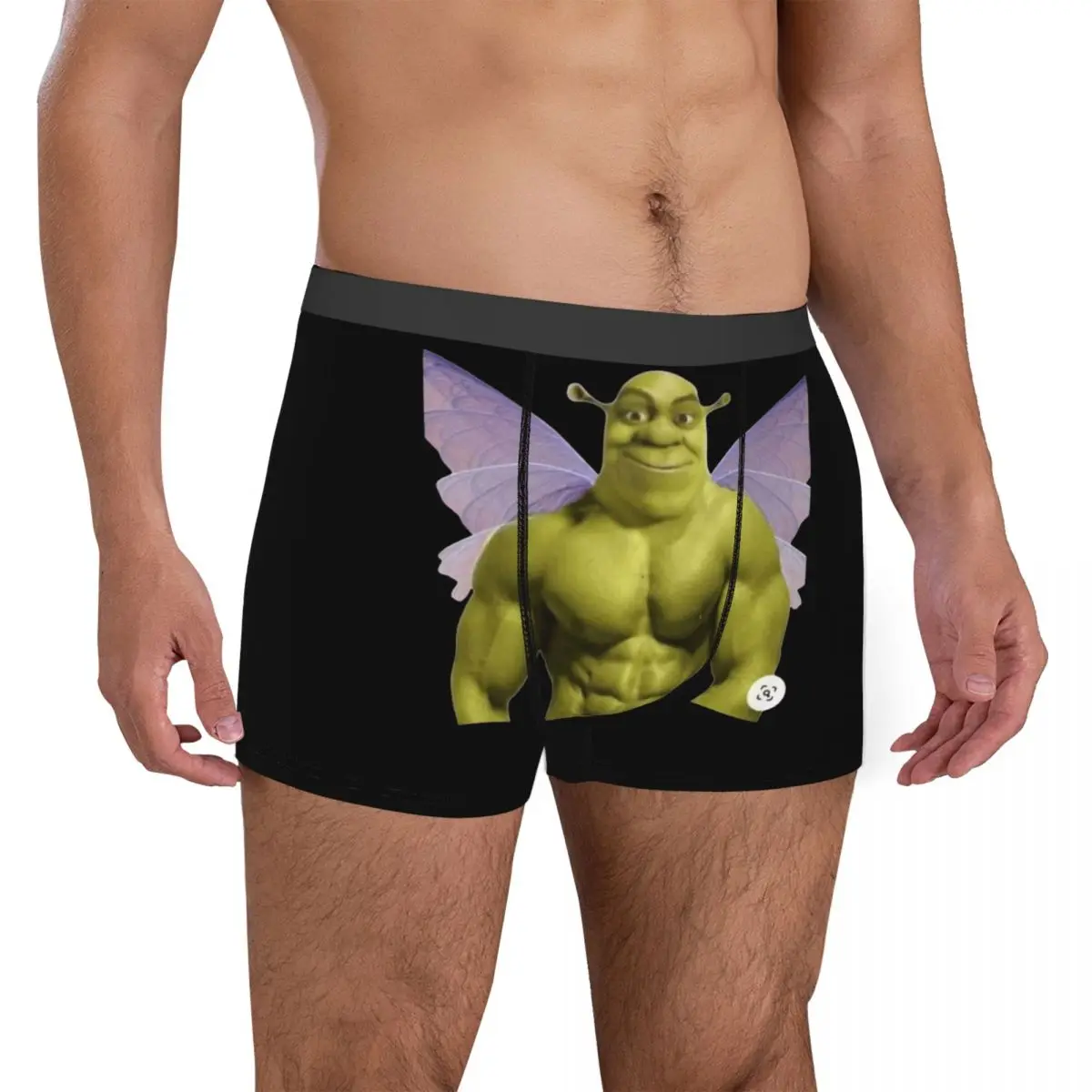 Men\'s Funny Shreks Meme Boxer Briefs Shorts Panties Polyester Underwear Shreks Butterfly Male Sexy Plus Size Underpants