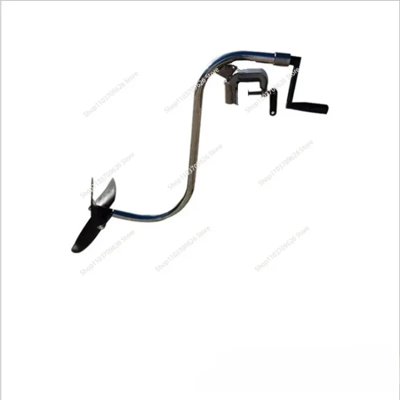 

Hand-operated Outboard Motor Hand Crank Propeller Slient and Energy-saving Trolling Boat Engine