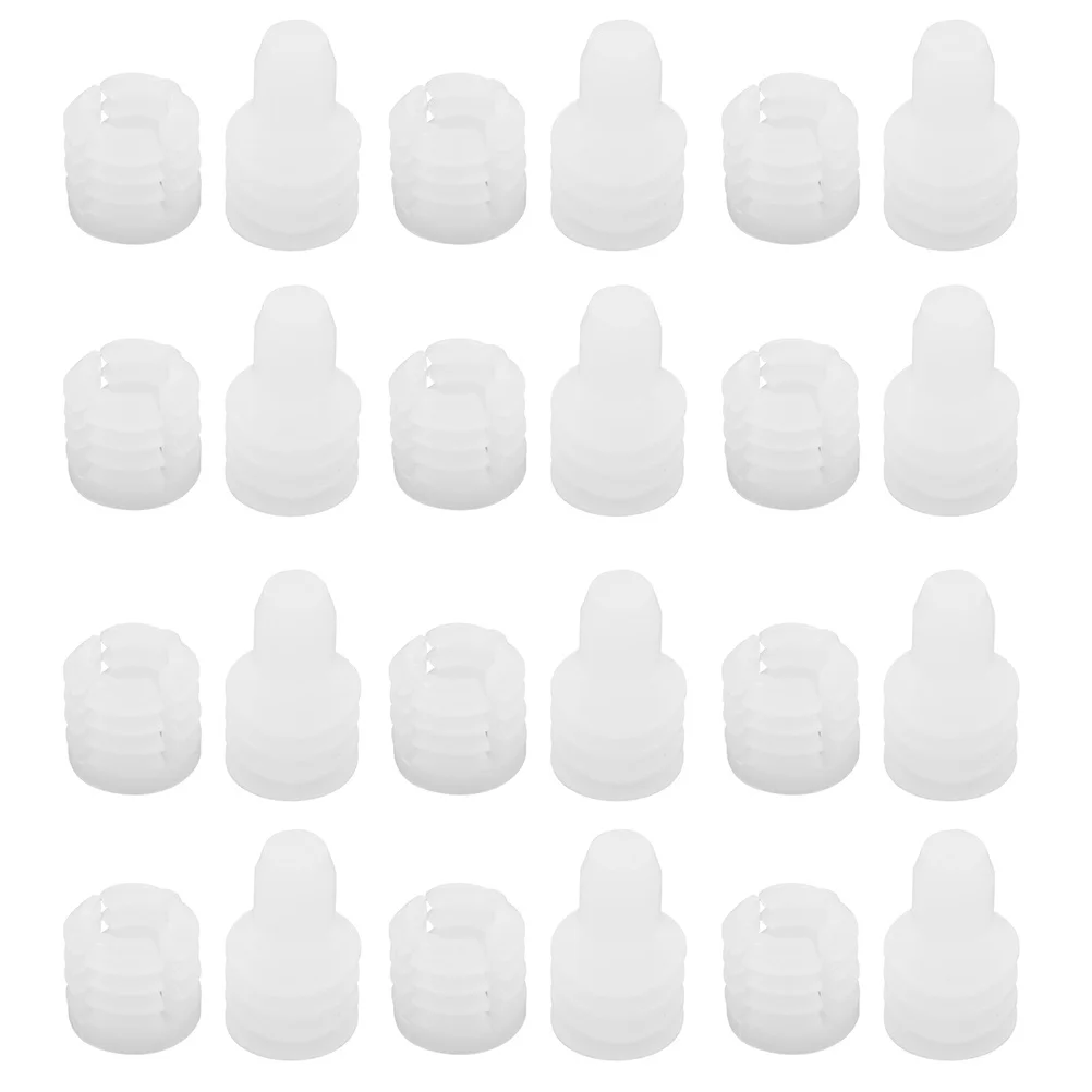Accesorios para gabinetes, insertos de pasador de nailon para bisagras de muebles, conexión segura, juego de accesorios de pasador de fácil instalación, 100 Uds.