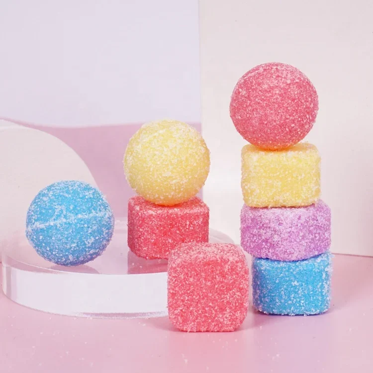 6pcs/bottle Removing Dead Skin Acne Improve Rough Bath Ball Candy Scrubs  Sugar Cube Body Scrub Exfoliator Brighten Tone