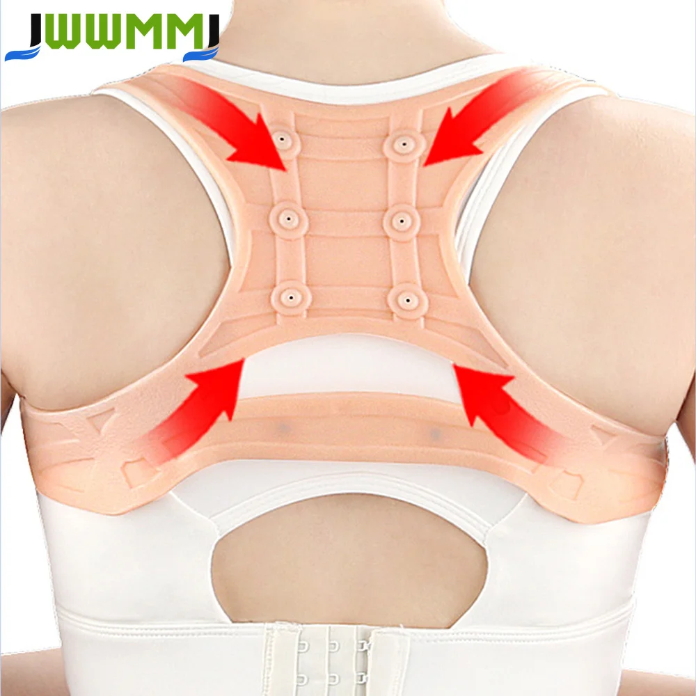 1Pcs Silicone Posture Corrector for Women Men - Comfortable Upper Back Brace, Helps Relieve Neck, Back and Shoulder Pain
