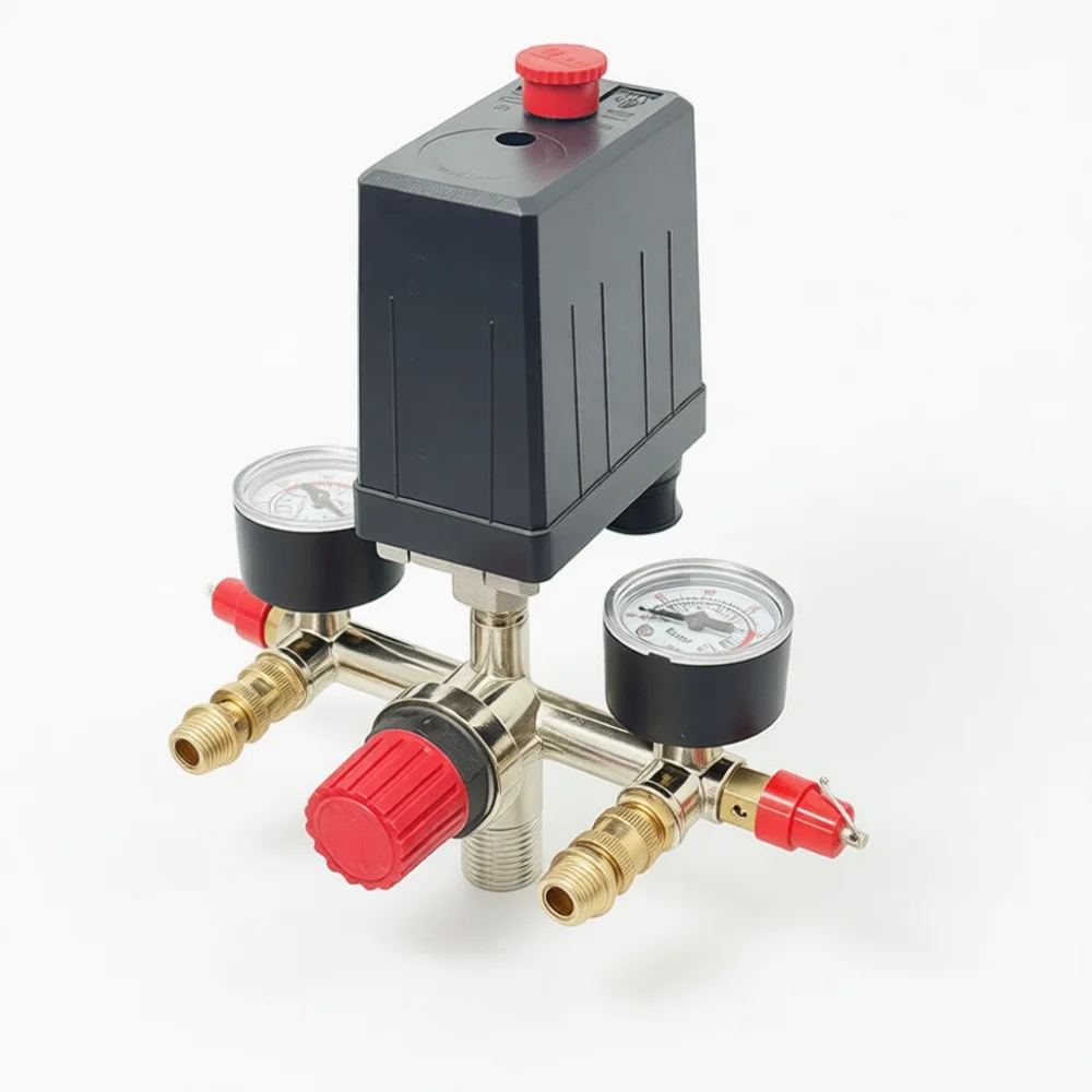 Pneumatic Flow Control Valve Bracket Assembly For ZY Air Compressor Pressure Switch Single Hole Replacement Component