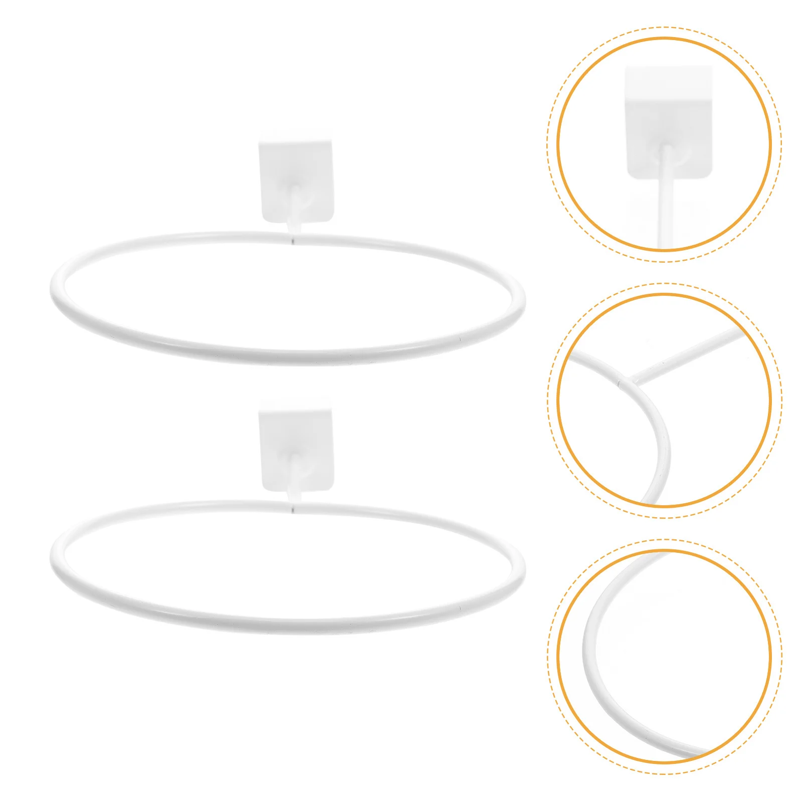 

2Pcs Supermarket Basketball Holder Heavy Duty Iron Balls Rack for Wall Mounted Storage and Display of Helmets Or Hats