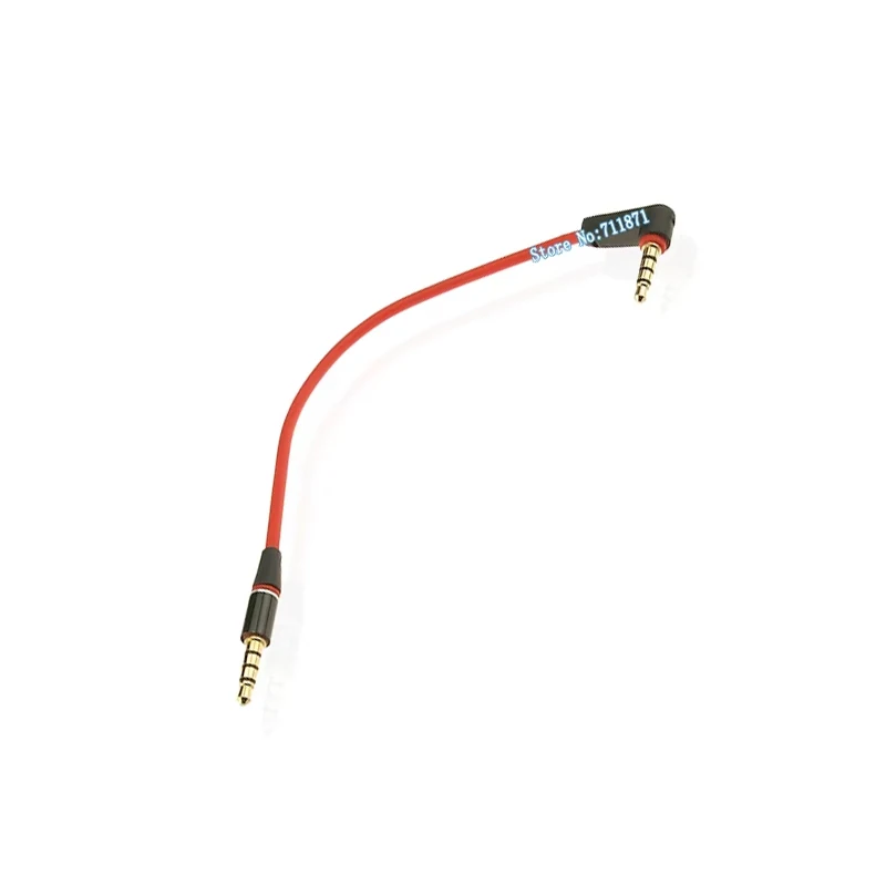 Línea de Audio estéreo TRRS 3,5 AUX para coche 3,5 MM macho 90 grados Cable de Audio Mp3 teléfono móvil conectar altavoz 3,5 línea Aux para teléfono móvil