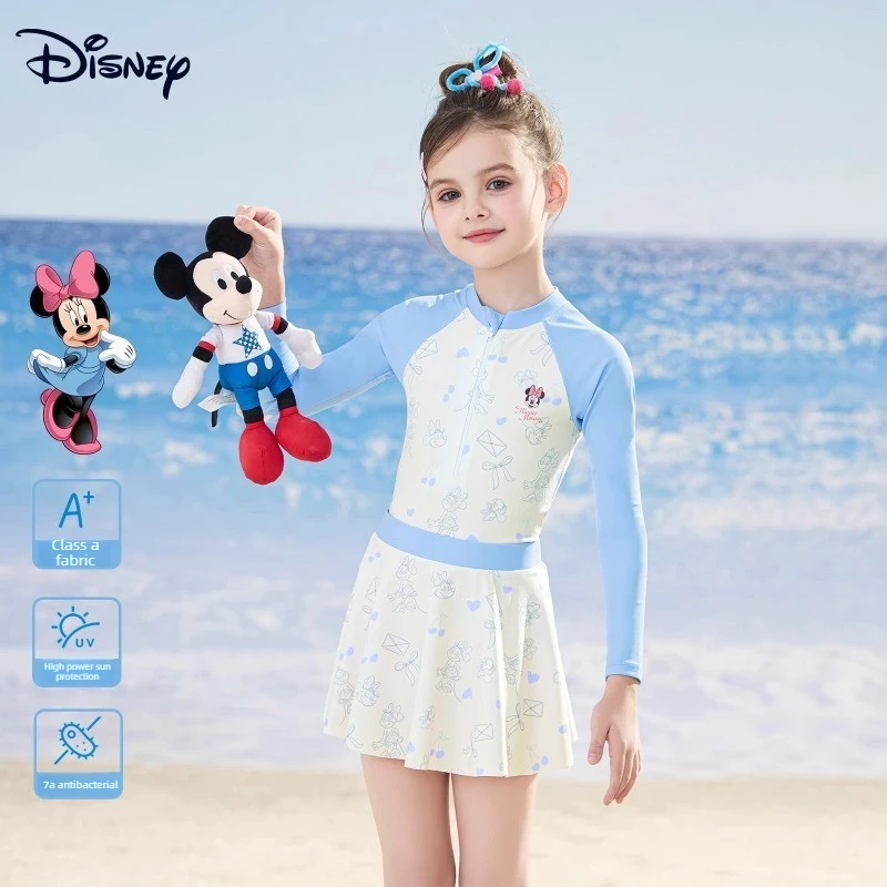 

Disney Girls One-Piece Square Leg Swimsuit Training Athletic High Stretch Quick-Dry for Big Kids Competitive Swimming Practice