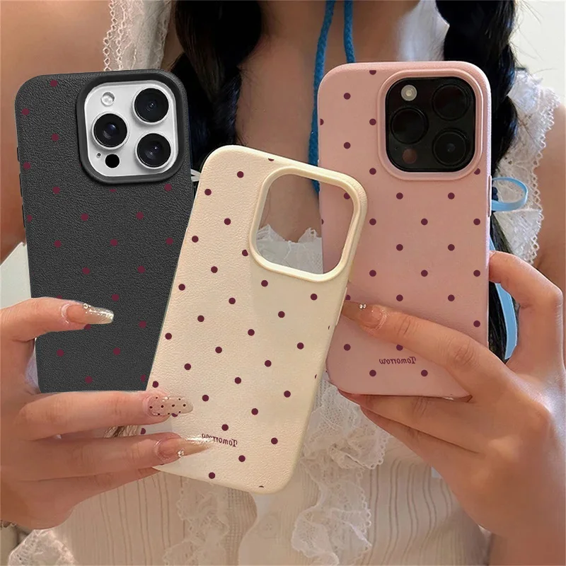 الفاخرة الحد الأدنى منقطة القلب INS زوجين الحال بالنسبة آيفون 17 الهواء 16 15 14 13 12 11 برو ماكس 16e 17 برو ماكس العصرية غطاء الهاتف #1