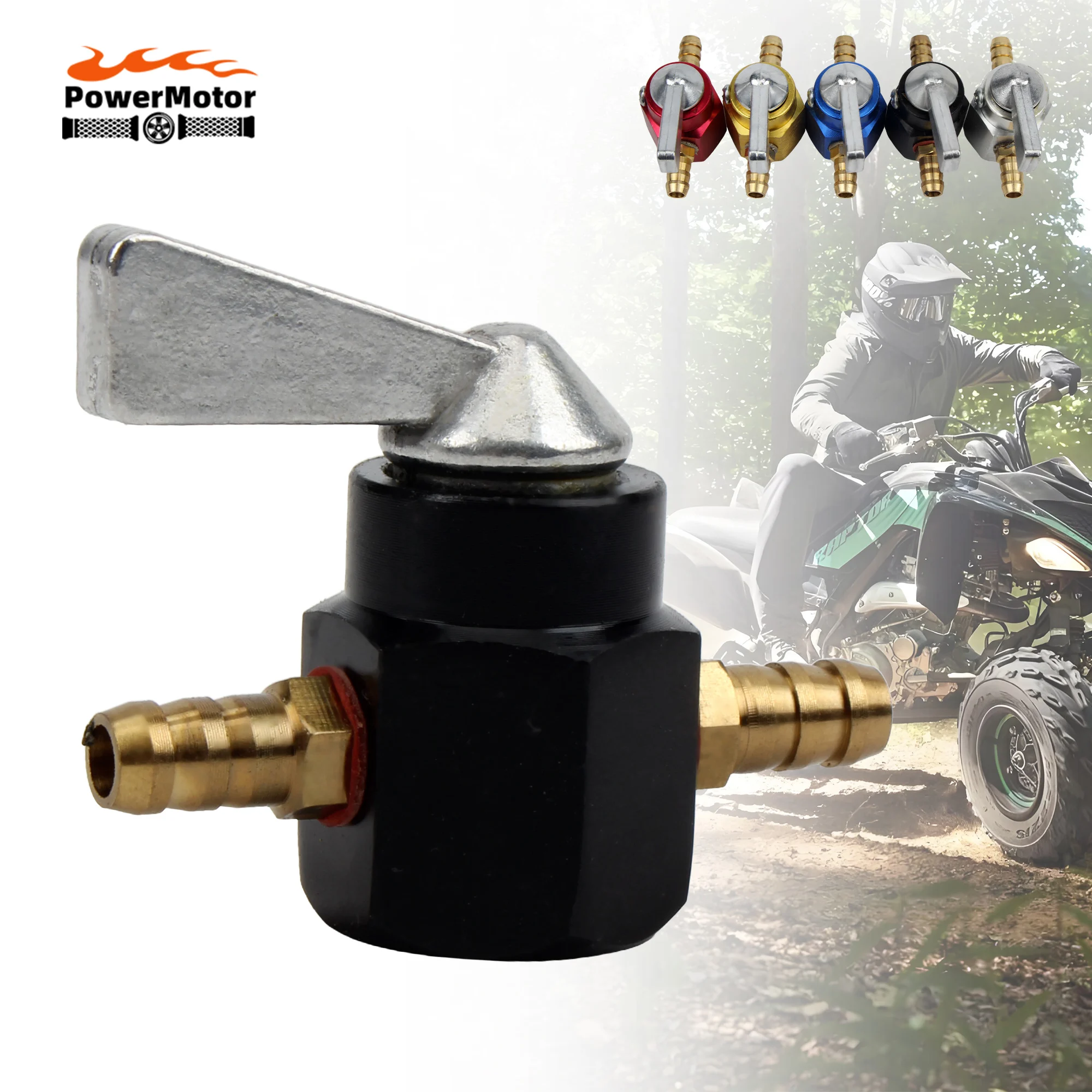 ل سكوتر ATV الترابية دراجة الطرق غير الممهدة ATV رباعية العالمي للدراجات النارية موتوكروس المكربن اكسسوارات أجزاء 6 مللي متر خزان الوقود التبديل صمام #1