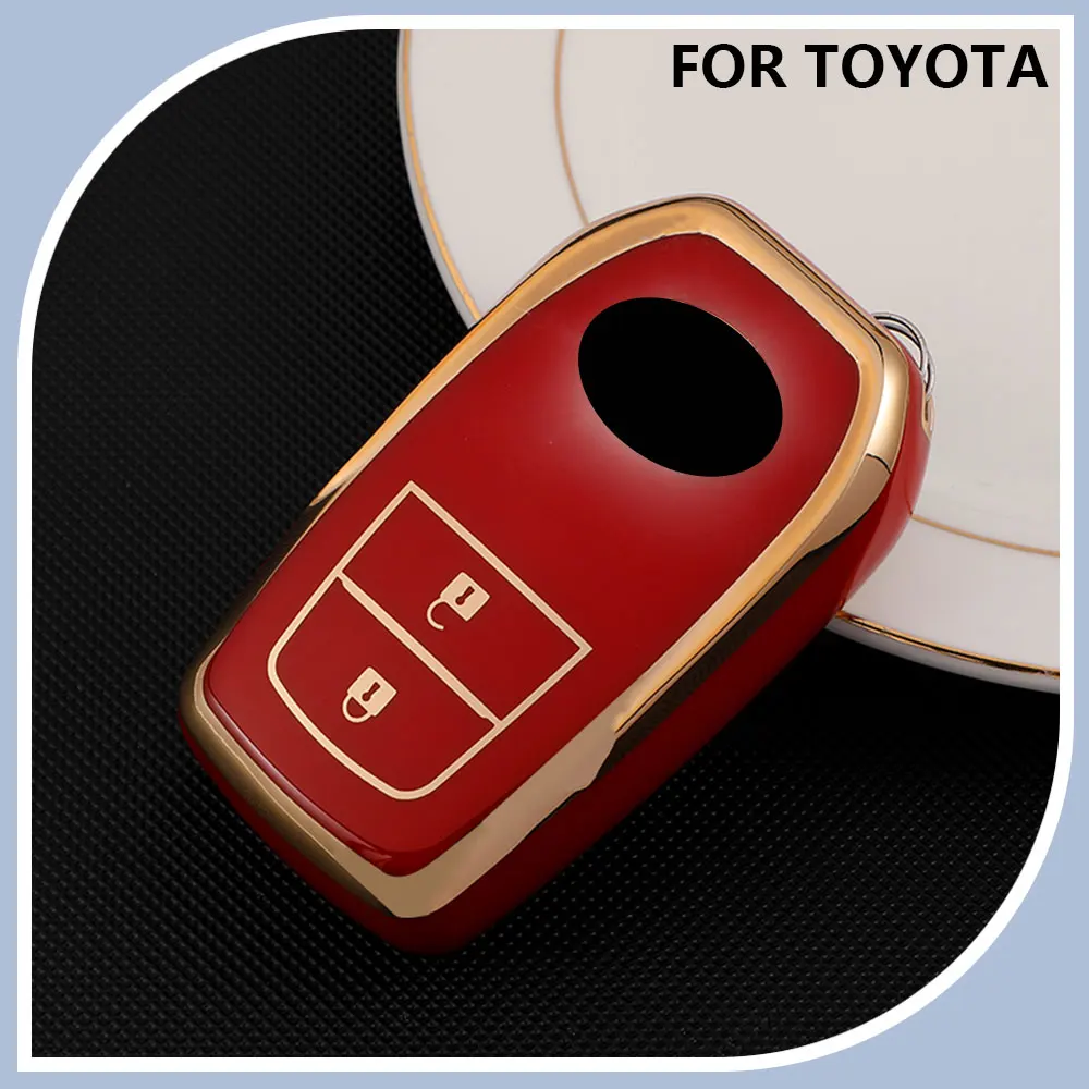 TPU Car Key Case Cover for Toyota Chr Rav4 Auris Avensis Prius Aygo Camry Corolla Land Cruiser 200 Prado Crown Fob Accessories