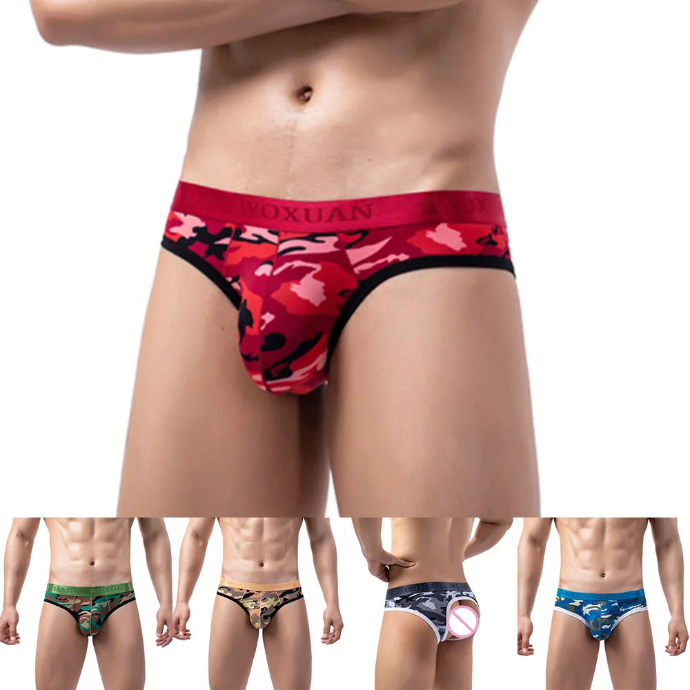 Bikini Sexy sin costuras para hombre, calzoncillos elásticos, ropa interior de entrepierna abierta, tangas de cintura baja, Bikini transpirable, bragas sin fondo