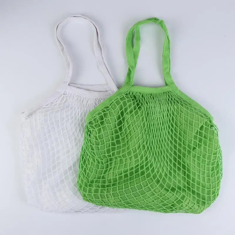 Strapazierfähige Baumwoll-Einkaufstaschen, Netz-Seil-Organizer-Handtasche, tragbare atmungsaktive Netz-Seiltasche zur Aufbewahrung von Obst und Gemüse – Detail 5