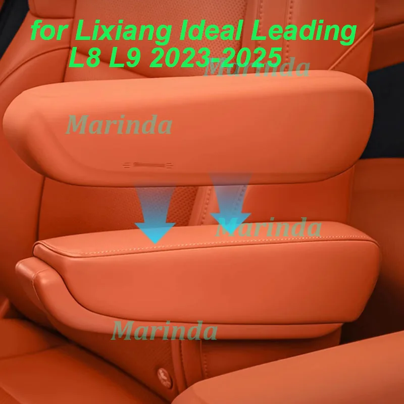 

Car Second Row Handrail Protective Cover for Lixiang Ideal L8 L9 2023-2025 Rear Armrest Pad Silicone Cover Interior Accessories