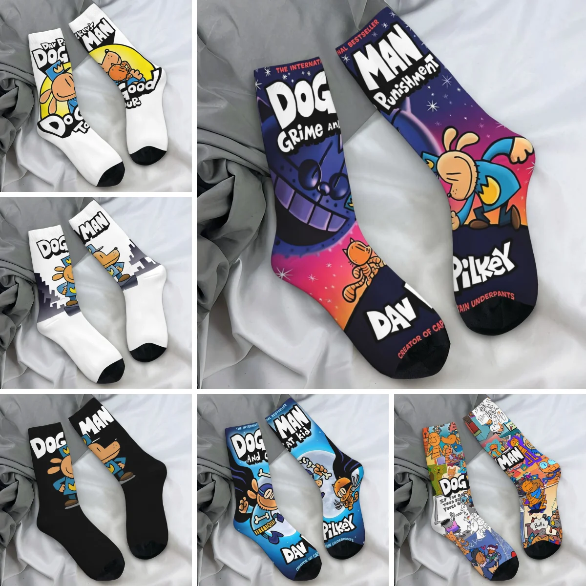 

Dogman Book Poster Stockings Women Men Socks High Quality Funny Socks Autumn Outdoor Sports Anti Sweat Custom Socks Gift