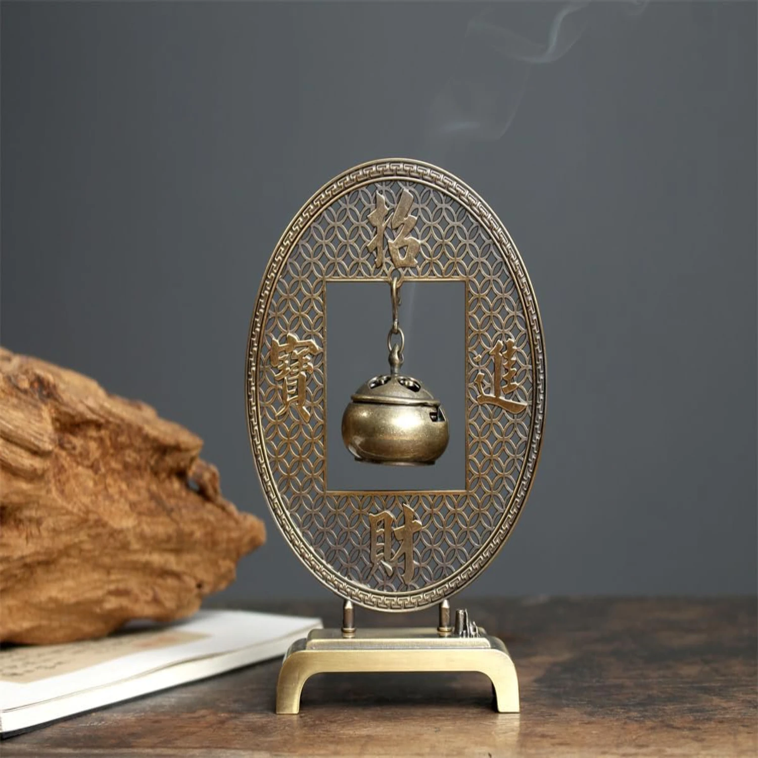 Alloy Hanging Furnace Chinese Burner for Coil Powder Stick Fragrance Decor Gift