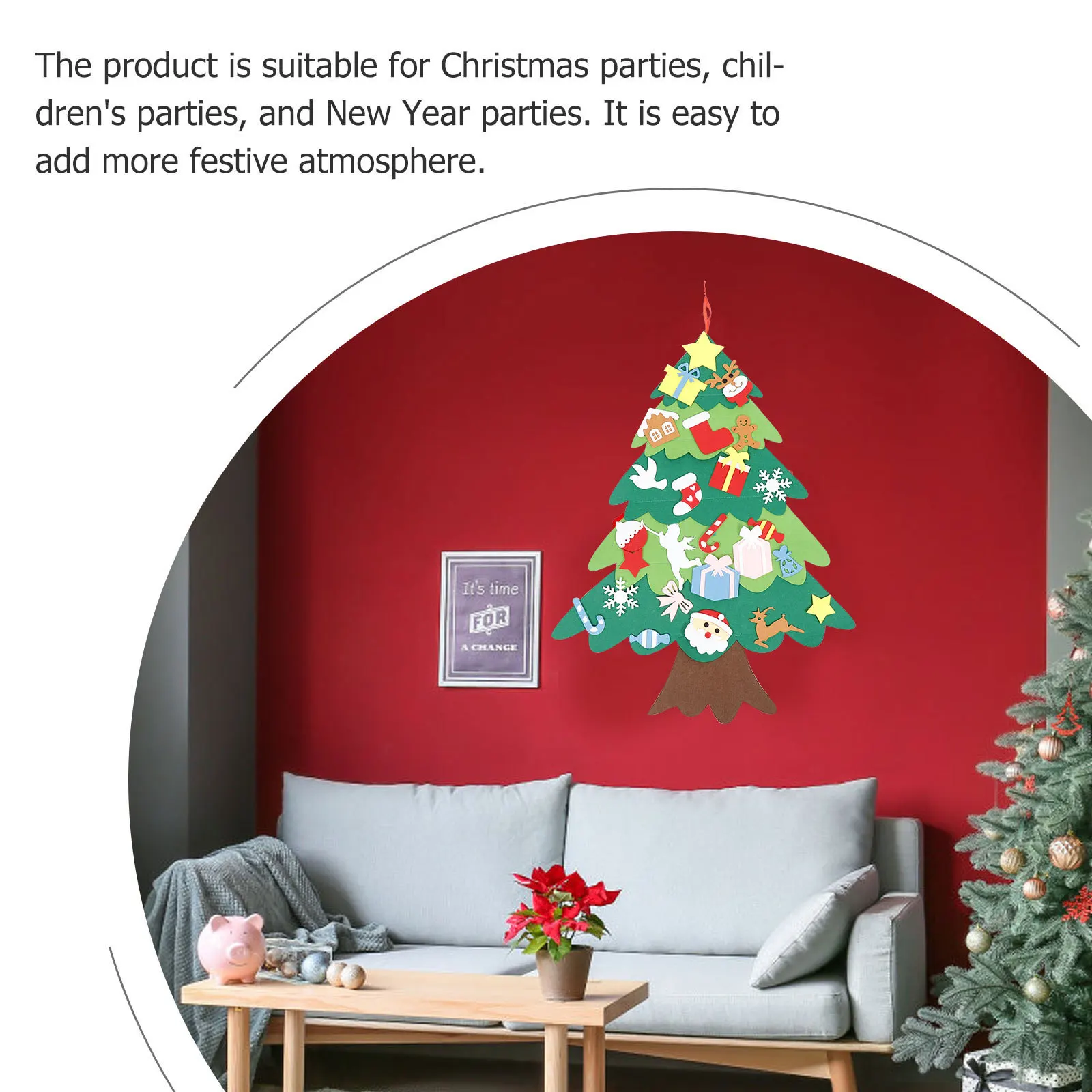 

Felt Christmas Tree Handmade Felt Decoration DIY Xmas Ornament Suitable for Themed Parties Christmas Ornaments