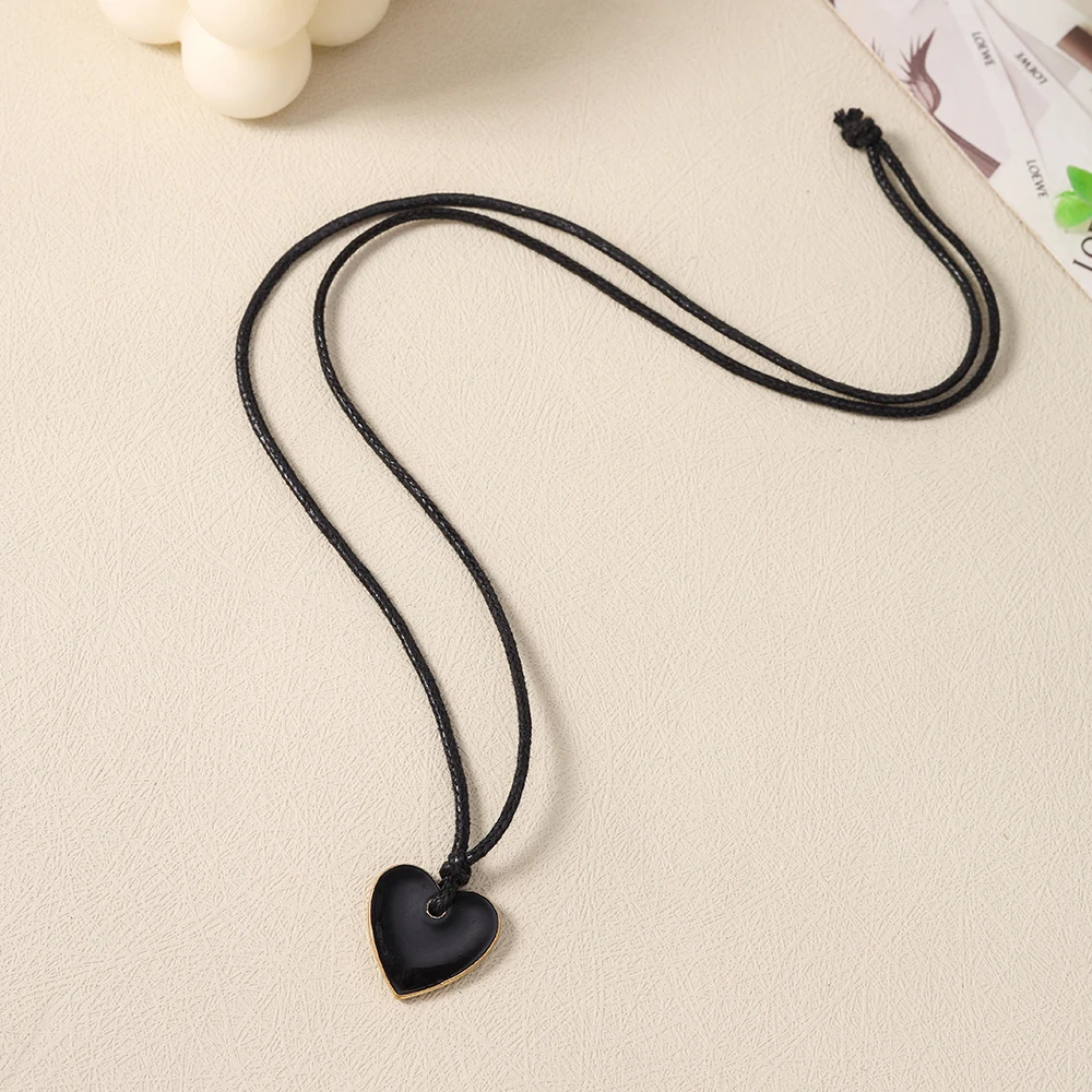 Aihua Niedliches Handgefertigtes Liebesherz-Armband Schwarzes Seil Verstellbares Handarmband für Mädchen Frauen Buntes Herz-Schmuck Geschenke – Detail 14