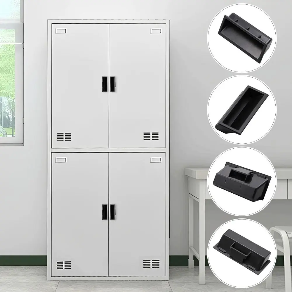 Recessed Design Cabinet Pull Industrial Iron Sheet Precision Fit Concealed Handle Concealed Installation Recessed Plastic Grip