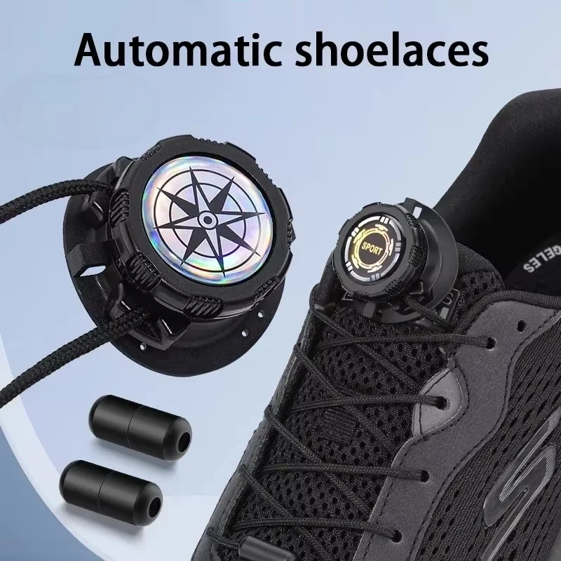 No Tie Shoelaces with Sport Dial Swivel Buckle Rotary Automatic Tightening Lazy Shoe Laces for Men Women Running Sneakers