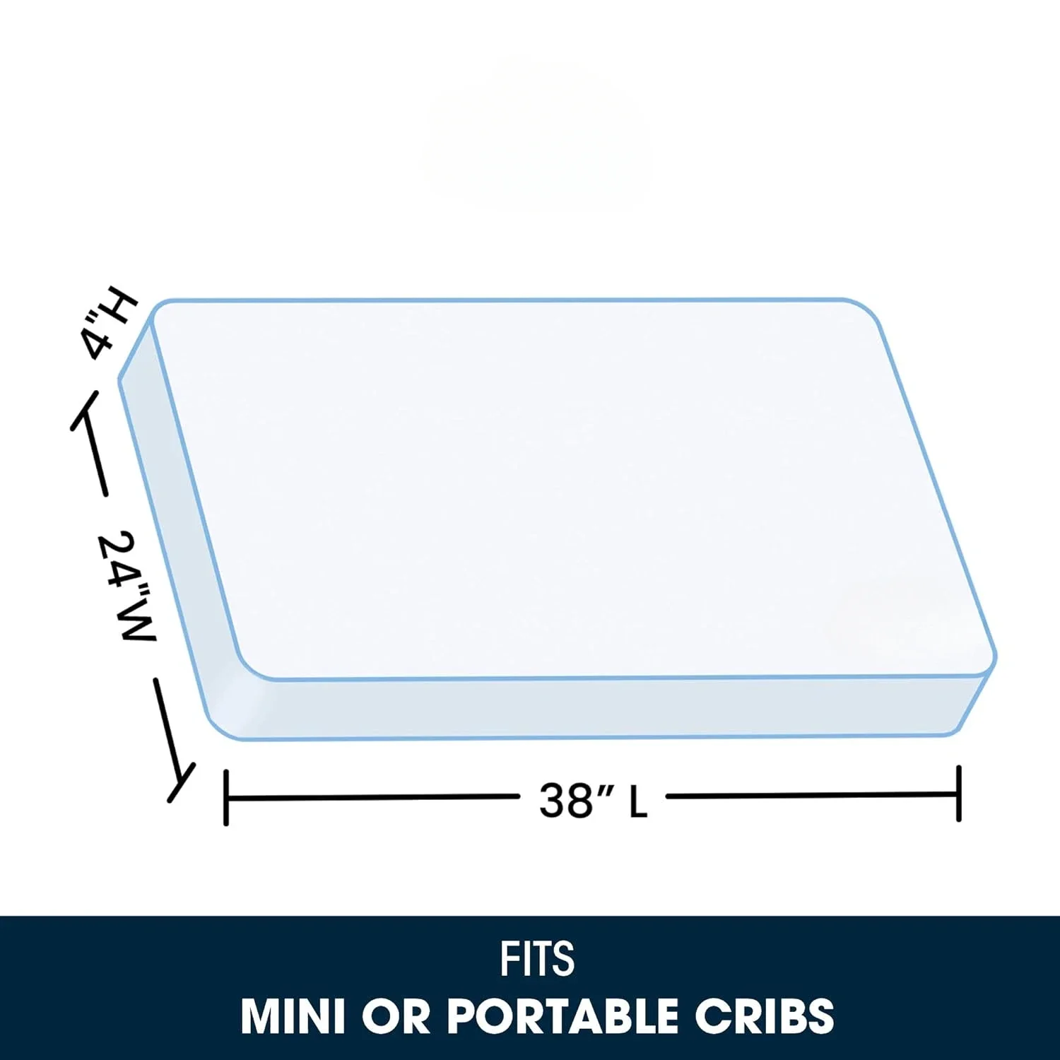 Serta SleepTrue Mini Crib Mattress and American Baby Company 3 Pack Fitted Mini Crib Sheet Set for Boys and Girls