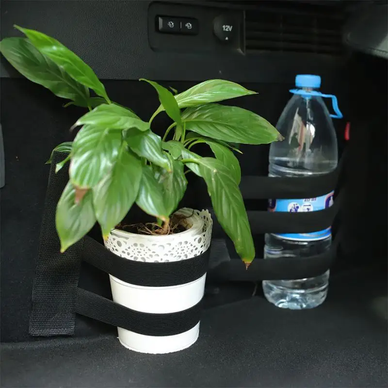Elastic Adjustable Car Water Bottle Fixing Strap Stable Fixation Easy Install Universal Fit for All Car Types Daily Use