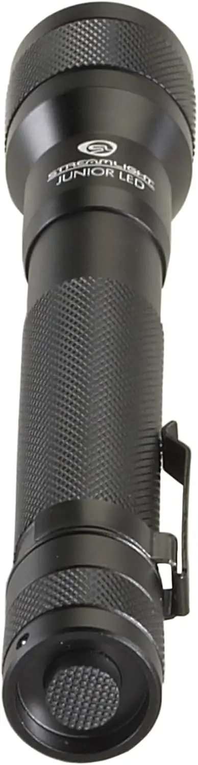 225-Lumen Compact LED Flashlight with Pocket Clip & Holster, 104m Beam, AA Battery Powered