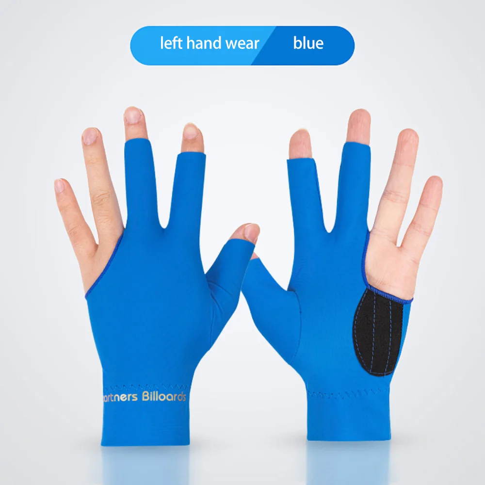 1/2PCS Three Finger Gloves Silky Fabric Soft Gloves Billiard Gloves Billiards Non Slip Breathable Gloves Anti Slip Design