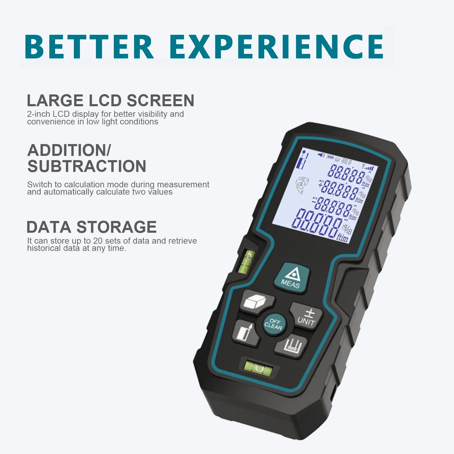 Digital Laser Rangefinder Measure 70-100M Laser Distance Meter Construction Range Finder Laser Test Tool