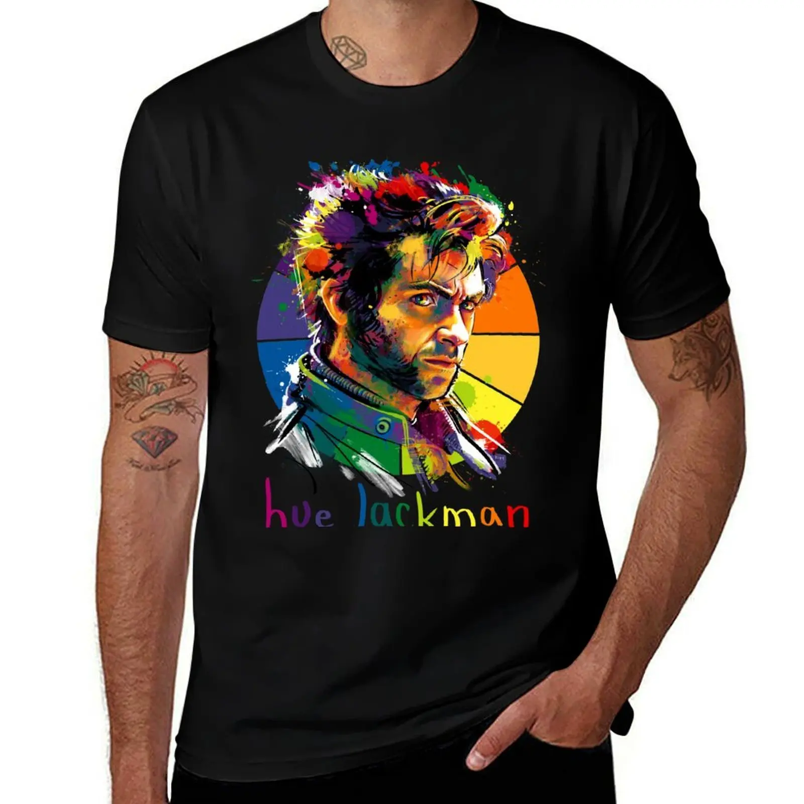 

Hue Jackman T-Shirt t shirts for man graphic vintage t shirts for man cotton funny man t shirts cotton T-shirt