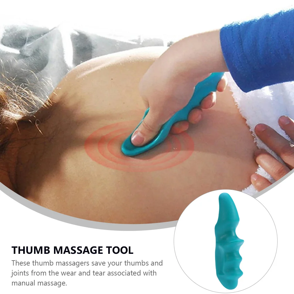 

2pcs Acupoint Massage Tools Thumb Massager Green Portable Finger Pain Relief Roller Essential Oil Compatible Lightweight