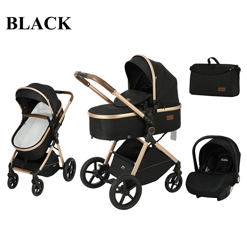 

Детская коляска 2-в-1 с высоким положением сиденья, складная, легкая, для сидения и лежания