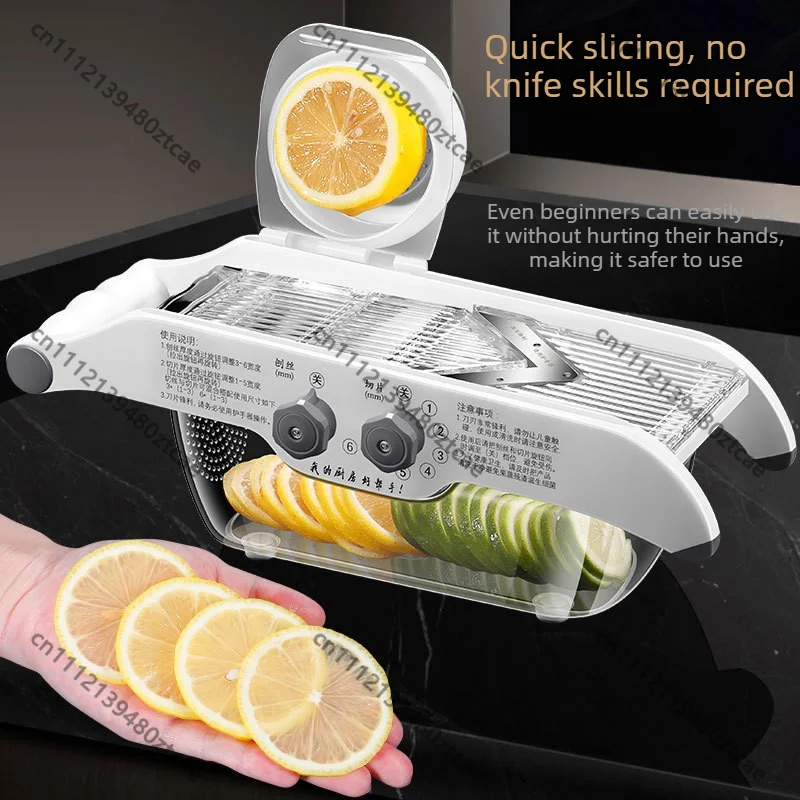 Multipurpose Fruit Vegetable Slicer Fast Cutting Kitchen Tool For Home Bubble Tea Shop Lemon Potato Cutter