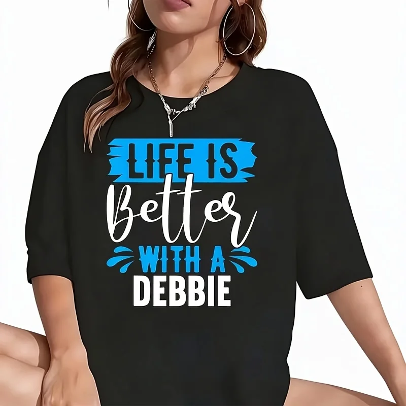 Life Is Better Women's T-Shirt Funny Graphic Short Sleeve Tee Novelty Shirt Casual Crew Neck Top 100% Cotton S-5XL