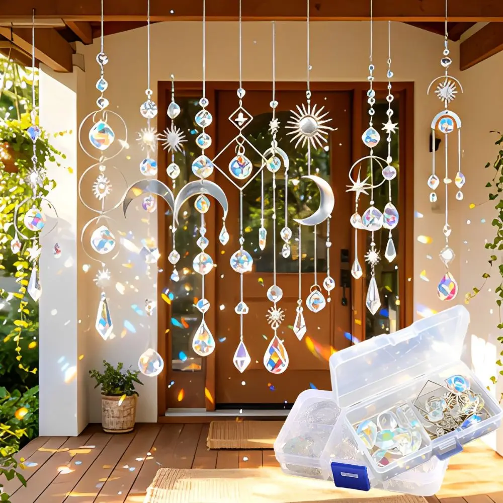 200pcs DIY Suncatcher Making Kit, Window Hanging Sun Catcher Craft Supplies for Home Window Decor & Handmade Gift YMY