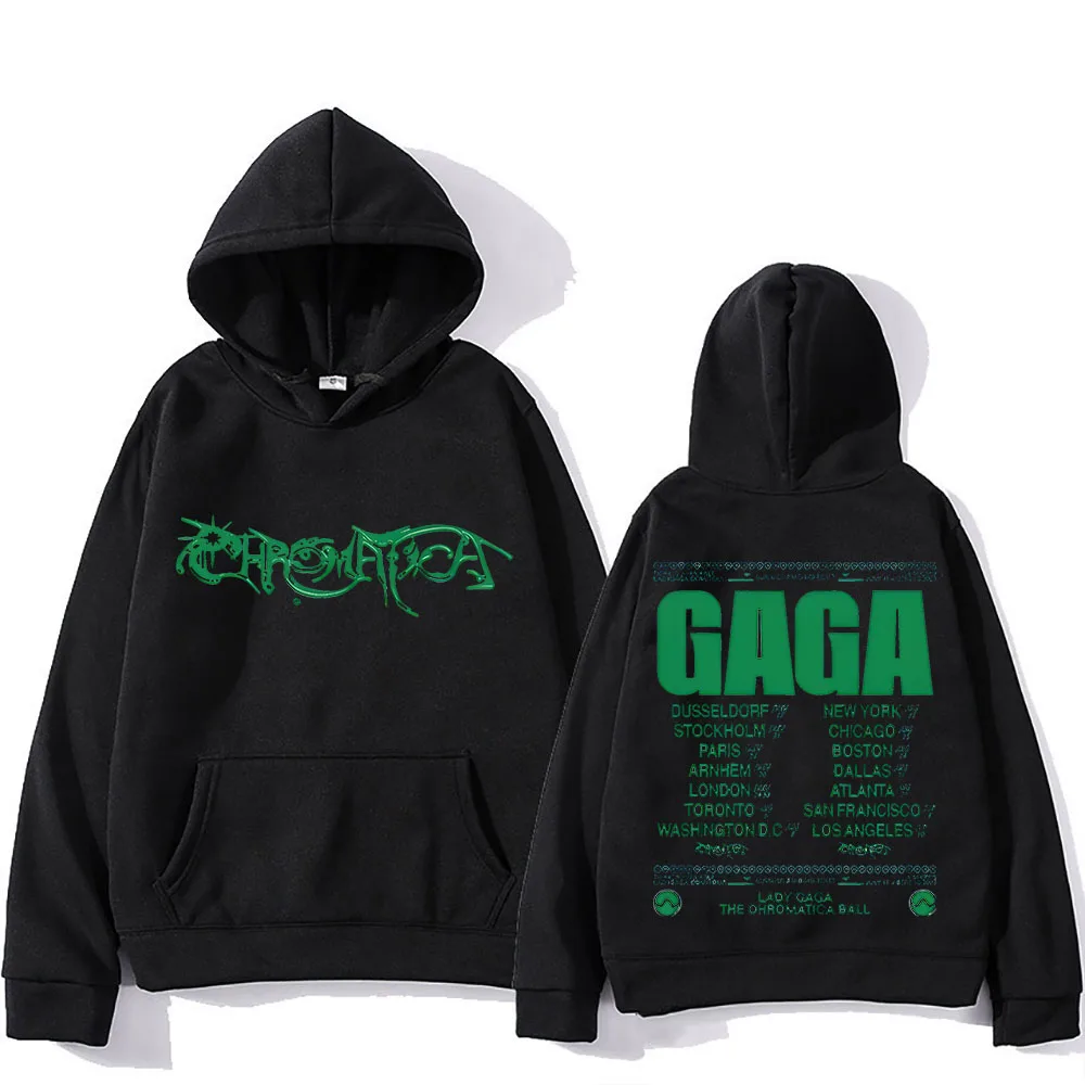 Lady Gaga Hooded Graphic Printing Gothic Comfortable Sweatshirt Funko Pop Hip Hop Fleece Clothing Moletom Retro Grunge Pullovers