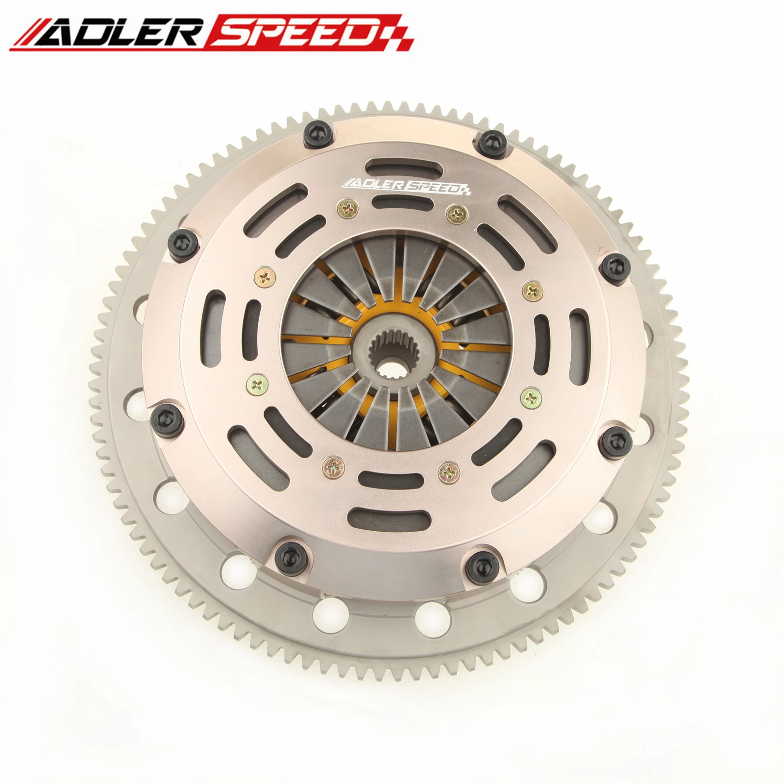 ADLERSPEED SPRUNG TWIN DISC CLUTCH KIT FOR ECLIPSE TALON TSi LASER RS 4G63 TURBO